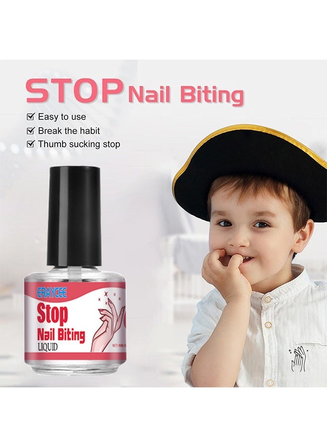 ERAYCEE Stop Nail Biting Liquid, Anti Nail Biting Polish, Safe Effective Bitter Nail Polish, Organic Herbs Bitter Oil Anti Nail Biting & Thumb Suctionbreak Annoying Bad Customprotect And Repair Nails, 10ml - Image 2